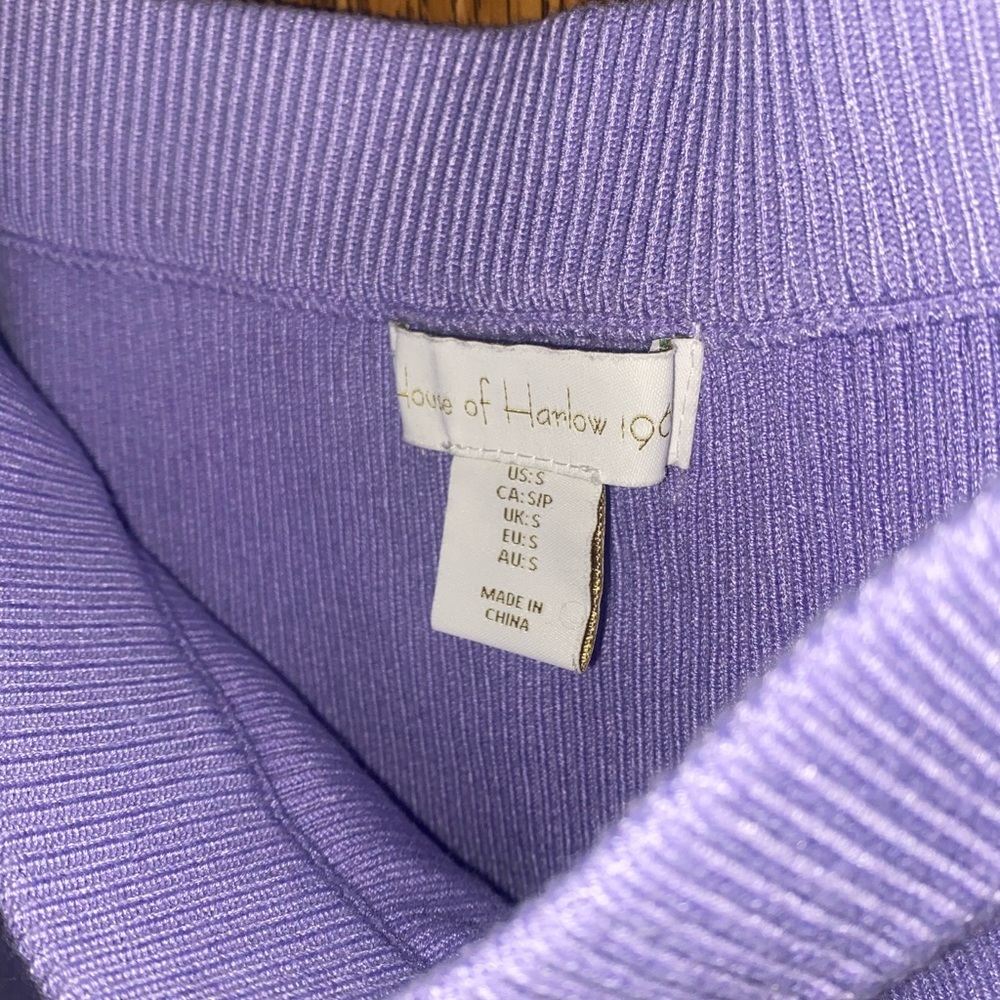 House of Harlow 1960 Lavender Ribbed Knit Midi Skirt (Skirt Only!) - Picture 5 of 9